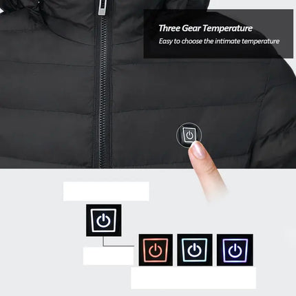 Men Heated Jacket USB Winter Outdoor Electric Heating Male Bobojaco Warm Sprots Thermal Coat Clothing Heatable Men's Parka