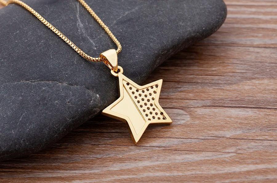 Nidin moda di lusso con zirconi cubici ciondolo a forma di cuore da donna placcato in oro collana a catena di alta qualità regalo per feste di gioielli scintillanti