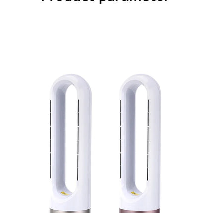 Ventilatore a torre elettrico senza lama con riscaldatore per condizionatore d'aria in piedi con raffreddamento ad aria fredda e calda con telecomando timer