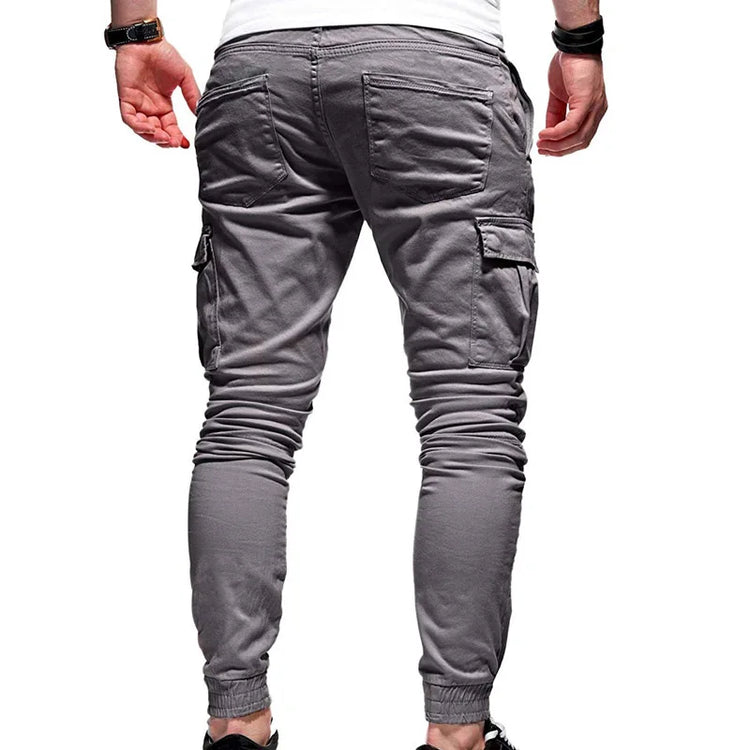 Men's Pants Multi-Pockets Joggers Men Sweatpants 2025 New Casual Solid Cargo Pants Men Oversize Streetwear Pants Men Trousers