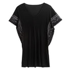 SuyaDream abito da notte in seta da donna in seta naturale e pizzo Mini abiti Sexy da vino nero camicie da notte estive 2021