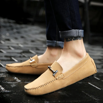 Nuovi uomini scarpe casual moda pelle scamosciata morbida mocassini da uomo mocassini per il tempo libero slip on scarpe da guida da uomo scarpe pigre fatte a mano appartamenti comodi