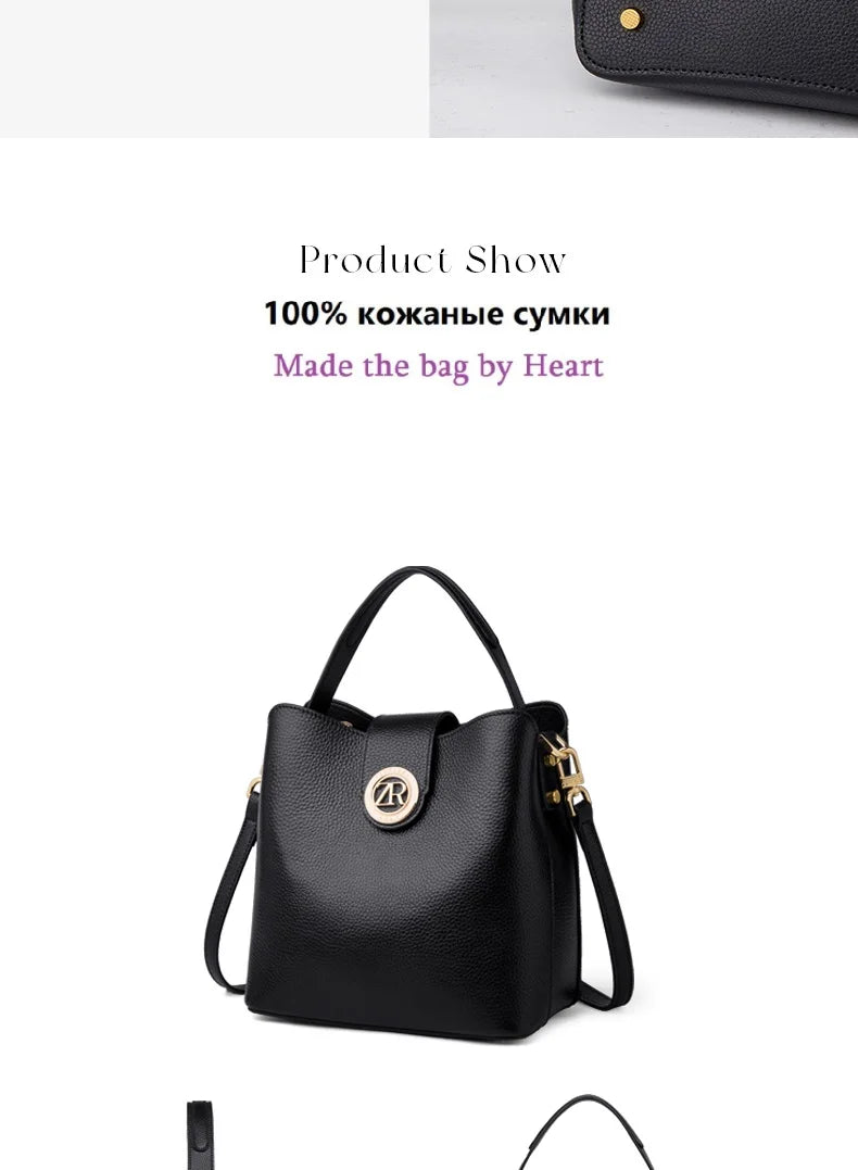 ZOOLER Full Genuine Leather Shoulder Bags Tote Bags Luxury Women Trendy Handbag Totally Skin Fashion Top Handle Purses #WG385