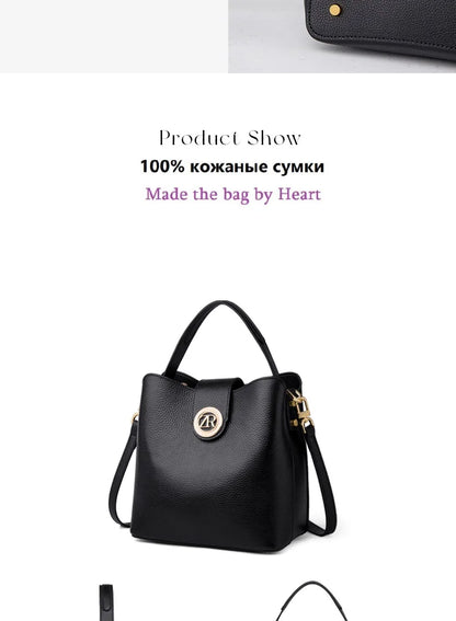 ZOOLER Full Genuine Leather Shoulder Bags Tote Bags Luxury Women Trendy Handbag Totally Skin Fashion Top Handle Purses #WG385