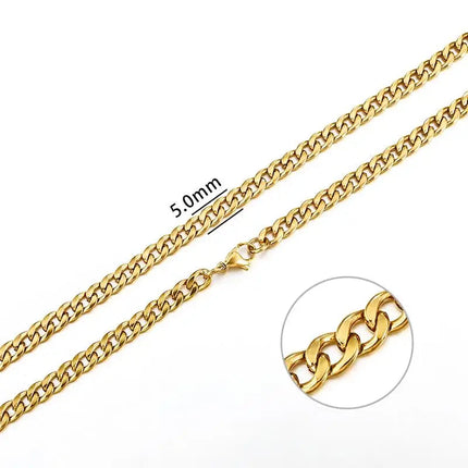 Jiayiqi 2mm-7mm Rope Chain Necklace Stainless Steel Never Fade Waterproof Choker Men Women Jewelry Silver Color Chains Gift PlatiNum