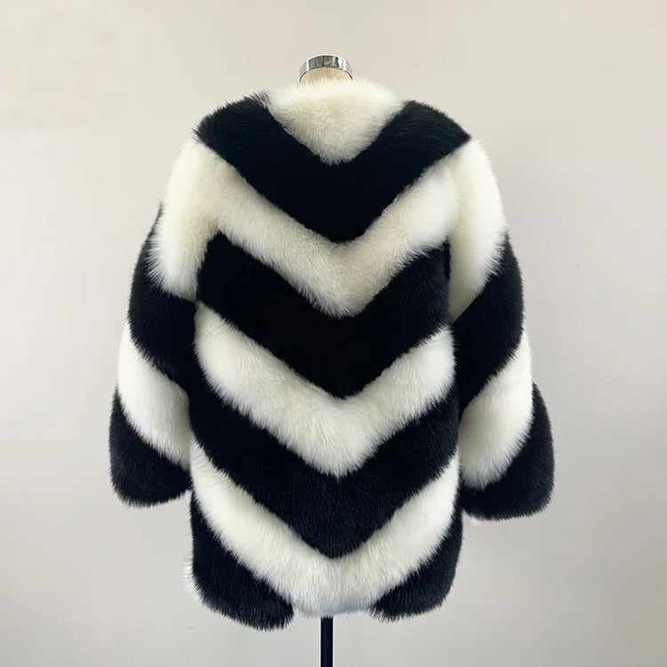 ZADORIN New Fashion Women Luxury Faux Fox Fur Coat Women Fashion Winter Coat Thick Warm Fake Fur Jacket Coats Chaqueta Mujer