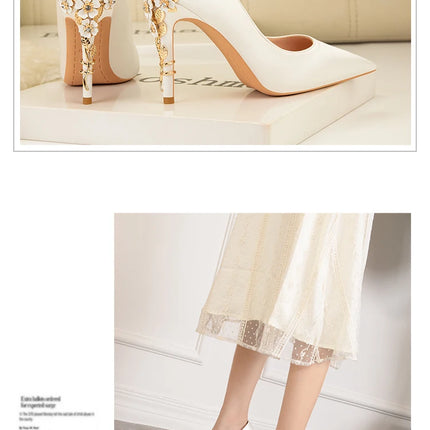 Moda mujer tacones altos bajos de aguja boda/fiesta zapatos de salón de señora primavera/otoño calzado femenino clásico calzado de mujer