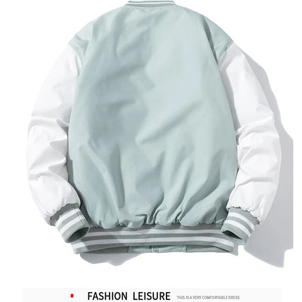 Winter Varsity Jacket Men Women Streetwear Basketball Jacket Fashion Casual Thick Parkas Men Korean Patchwork Couple Coat Button