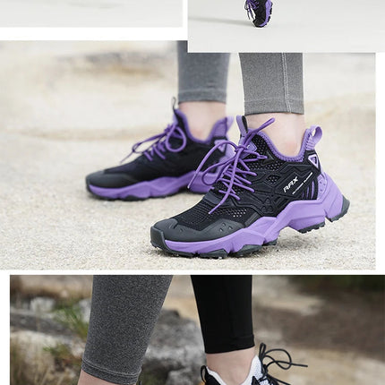 RAX Running Shoes Men&Women Outdoor Sport Shoes Breathable Lightweight Sneakers Air Mesh Upper Anti-slip Natural Rubber Outsole PlatiNum