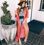 TEELYNN Chiffon Floreale di Stampa Kimono A Maniche Lunghe beach boho Cover up Camicetta delle donne Dell'annata di estate Cardigan Magliette E Camicette Blusas shirt platinumshop