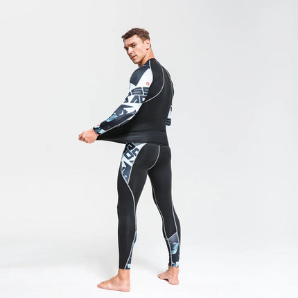 Men's Sports Suit MMA rashgard male Quick drying Sportswear Compression Clothing Fitness Training kit Thermal Underwear leggings PlatiNum