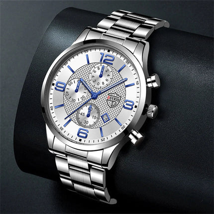 Orologi da uomo alla moda Orologio da polso al quarzo di lusso Calendario da uomo Business Casual Orologio in pelle Orologio luminoso platinumshop