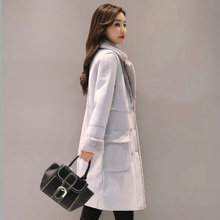 Winter Fashion New High Quality Rabbit Fur Coat Velvet Fur Coat Long Fur Coat Female Loose Thick Warm Mink Fur Teddy Coat