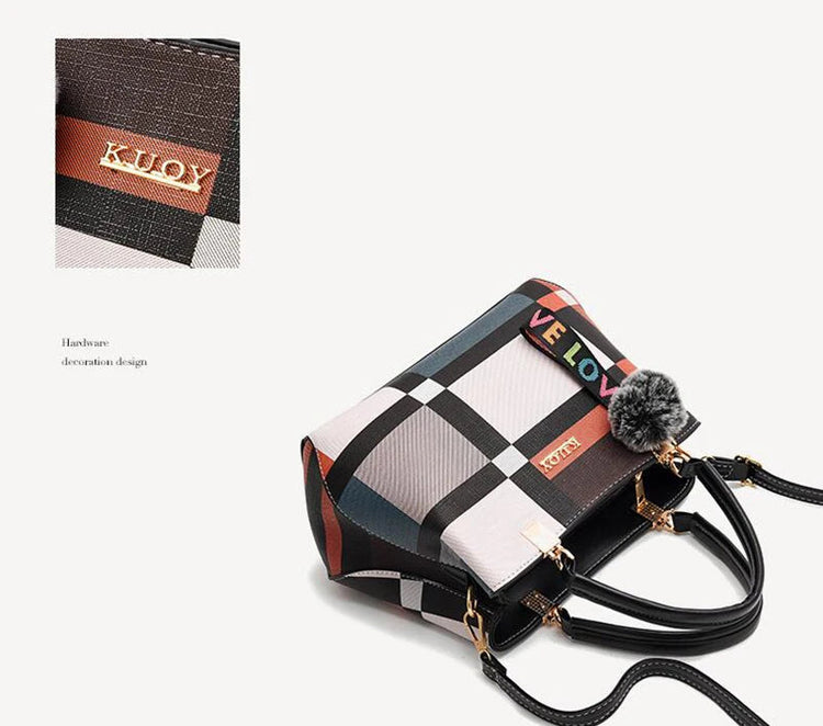 Elegant Designer Handbags Women Bags Messenger PU Leather Crossbody Bags Hairball tassen Girls Shoulder Bag Top-hand Tote Bag PlatiNum