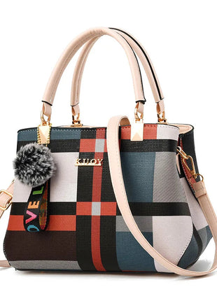 Elegant Designer Handbags Women Bags Messenger PU Leather Crossbody Bags Hairball tassen Girls Shoulder Bag Top-hand Tote Bag PlatiNum
