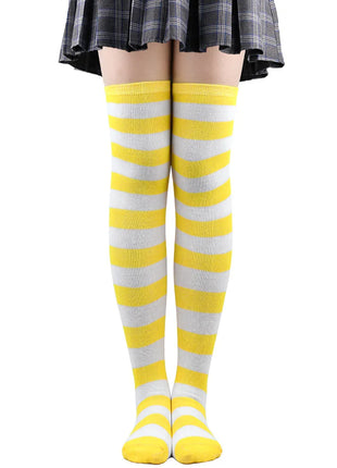 Calze autoreggenti a righe da donna Calze da donna nere bianche rosa lunghe sopra sopra il ginocchio femboy Cosplay Lolita Harajuku Y2k