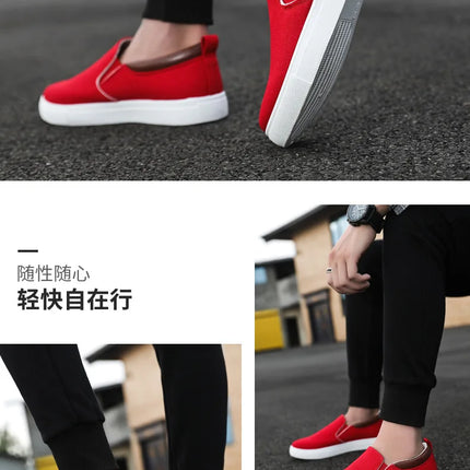 Fashion Canvas Men's Sneakers Black Lace Up Sping Shoes 2024 Classic Casual Vulcanized Shoes Size 46 47 Mens Spring Sport Shoes