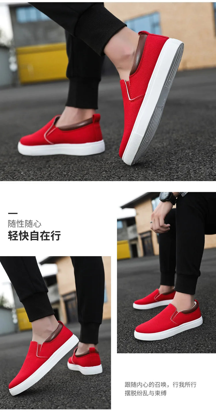 Fashion Canvas Men's Sneakers Black Lace Up Sping Shoes 2024 Classic Casual Vulcanized Shoes Size 46 47 Mens Spring Sport Shoes