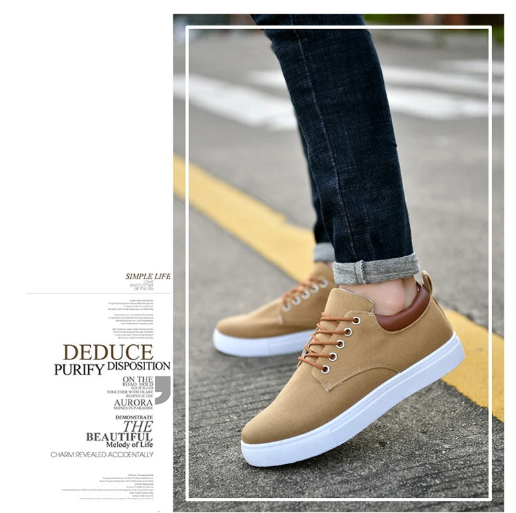 Fashion Canvas Men's Sneakers Black Lace Up Sping Shoes 2024 Classic Casual Vulcanized Shoes Size 46 47 Mens Spring Sport Shoes
