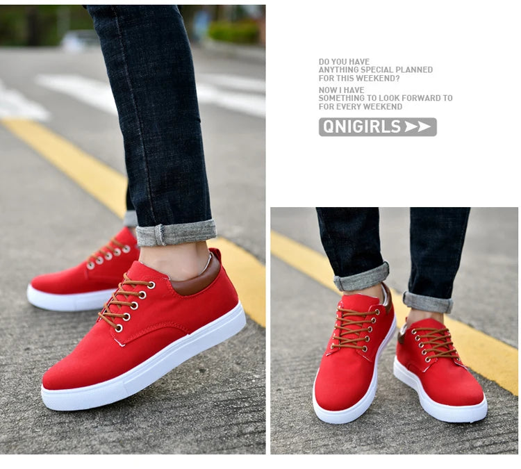 Fashion Canvas Men's Sneakers Black Lace Up Sping Shoes 2024 Classic Casual Vulcanized Shoes Size 46 47 Mens Spring Sport Shoes