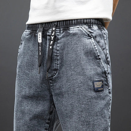 Spring Summer Black Blue Cargo Jeans Men Streetwear Denim Jogger Pants Men Baggy Harem Jean Trousers Plus Size PlatiNum