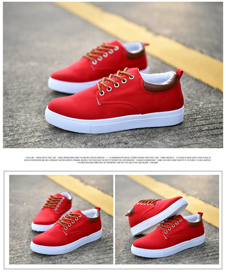 Fashion Canvas Men's Sneakers Black Lace Up Sping Shoes 2024 Classic Casual Vulcanized Shoes Size 46 47 Mens Spring Sport Shoes