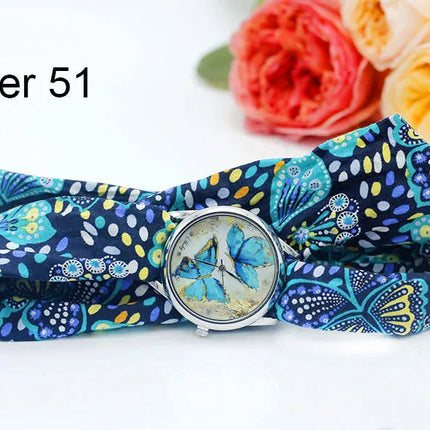 Shsby Nuovo orologio da polso in stoffa da donna Orologio da donna alla moda Orologio al quarzo argento di alta qualità Orologio da ragazza dolce Orologio in tessuto platinumshop