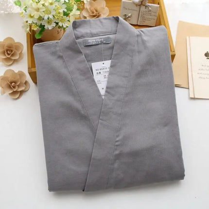 Pantaloni cardigan kimono stile giapponese 2 pezzi Set indumenti da notte da uomo accappatoio in cotone comodo abito da casa vestaglia indumenti da notte casual quotidiano