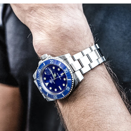 ADDIESDIVE Classic Men's Business and Leisure Quartz Watch 200m Waterproof 316L Stainless Steel Sports Night Light Diving Watch