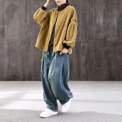 Nuovi Jeans larghi Oversize donna Denim pantaloni Casual incrociati pantaloni Harem Vintage femminili pantaloni Bloomers 2022 Jeans a gamba larga mamma