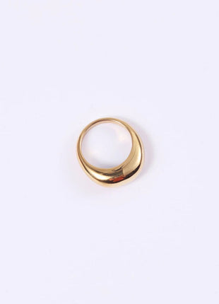 e-Manco Fashion Simple Stainless Steel Rings for Women Arc Rings Jewellery Geometric Ring Size 5 6 7 8 PlatiNum