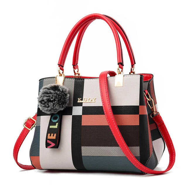 Elegant Designer Handbags Women Bags Messenger PU Leather Crossbody Bags Hairball tassen Girls Shoulder Bag Top-hand Tote Bag PlatiNum
