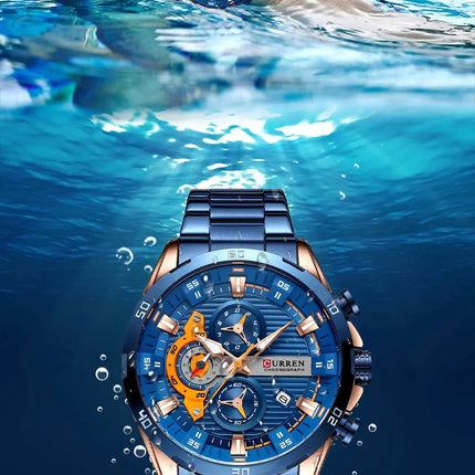 CURREN orologio da uomo orologi da uomo al quarzo sportivi di lusso delle migliori marche orologio da polso cronografo impermeabile in acciaio pieno da uomo Relogio Masculino platinumshop