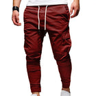 Men's Oversize Pants 2025 New Casual Solid Cargo Pants Men Trousers Drawstring Elastic Waist Joggers Men Sweatpants Streetwear