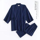 Pantaloni cardigan kimono stile giapponese 2 pezzi Set indumenti da notte da uomo accappatoio in cotone comodo abito da casa vestaglia indumenti da notte casual quotidiano
