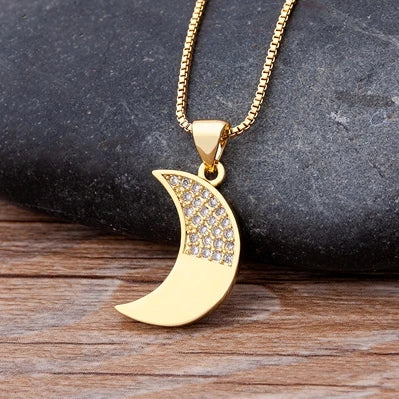 Nidin moda di lusso con zirconi cubici ciondolo a forma di cuore da donna placcato in oro collana a catena di alta qualità regalo per feste di gioielli scintillanti