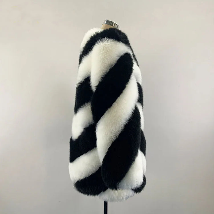 ZADORIN New Fashion Women Luxury Faux Fox Fur Coat Women Fashion Winter Coat Thick Warm Fake Fur Jacket Coats Chaqueta Mujer