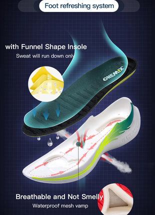 ONEMIX Scarpe da corsa da uomo per uomo Scarpe da passeggio per atletica leggera in mesh traspirante Scarpe da ginnastica da donna leggere rosse Scarpe da ginnastica sportive da uomo PlatiNum