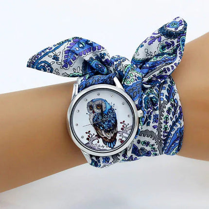 Shsby Nuovo orologio da polso in stoffa da donna Orologio da donna alla moda Orologio al quarzo argento di alta qualità Orologio da ragazza dolce Orologio in tessuto platinumshop