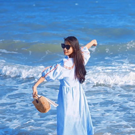 Yogodlns Borsa a tracolla intrecciata in rattan semicircolare fatta a mano Borse a tracolla a tracolla da donna estive Borsa da spiaggia piccola per ragazze Novità