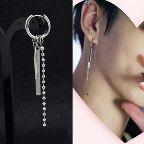 KPOP Orecchini coreani in acciaio inossidabile Donna Uomo Luna Piuma Catena Croce Orecchini punk geometrici Gioielli Hip Hop Unisex platinumshop