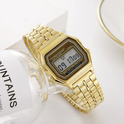 Orologio da donna uomo unisex oro argento nero vintage LED digitale sportivo militare orologi da polso elettronico digitale presente regalo maschile platinumshop