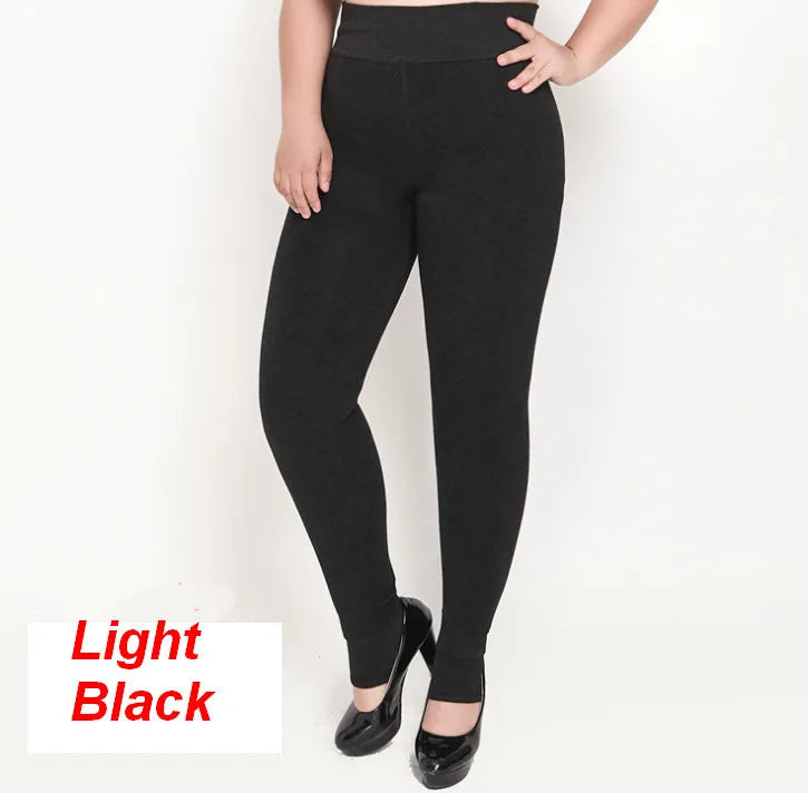 Plus Size 2XL 3XL 5XL Thick Leggings for Winter Super Stretchy Good Elastic 700g Very Warm  Fleece Leggin ouc688 PlatiNum