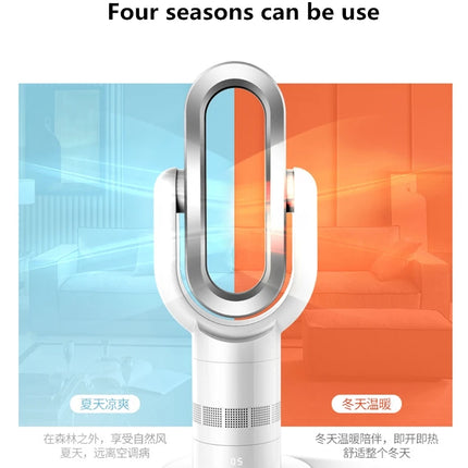 Ventilatore Freddo e Caldo con Telecomando, Senza Pale, 220V, Ultra-silenzioso, Purificatore d'Aria, Alta Qualità, Programmabile 1-9 Ore