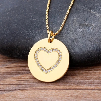 Nidin moda di lusso con zirconi cubici ciondolo a forma di cuore da donna placcato in oro collana a catena di alta qualità regalo per feste di gioielli scintillanti