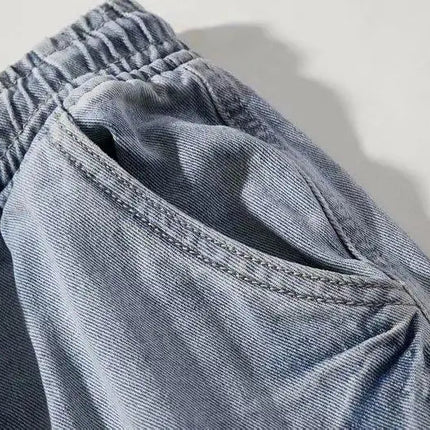 2025 New Streetwear Hip Hop Cargo Pants Men's Jeans Elastic Harun Joggers In Autumn and Spring Men ClothIng PlatiNum