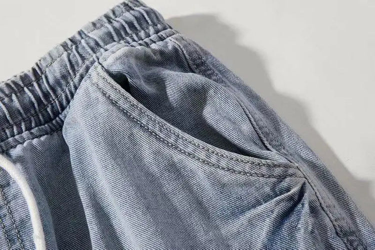 2025 New Streetwear Hip Hop Cargo Pants Men's Jeans Elastic Harun Joggers In Autumn and Spring Men ClothIng PlatiNum