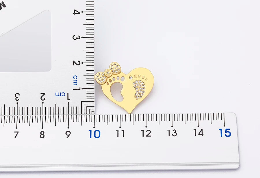 Nidin moda di lusso con zirconi cubici ciondolo a forma di cuore da donna placcato in oro collana a catena di alta qualità regalo per feste di gioielli scintillanti