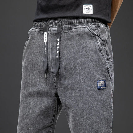 Spring Summer Black Blue Cargo Jeans Men Streetwear Denim Jogger Pants Men Baggy Harem Jean Trousers Plus Size PlatiNum