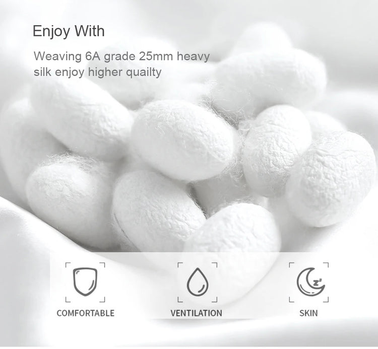 Liv-Esthete Set di biancheria da letto di lusso in seta 100% gelso di alta qualità, bellezza sana, copripiumino, lenzuolo piatto, federa, set letto Queen King